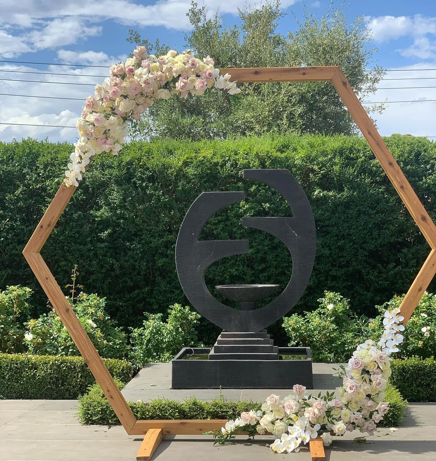 Hexagon Timber arch for Hexagon Timber arch