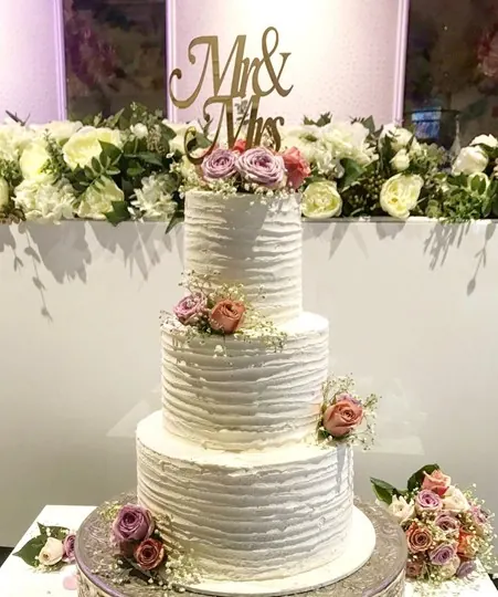 3 Tier Custom Design for custom textured cake