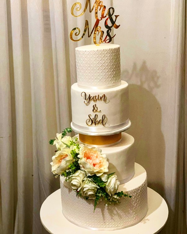 Monogrammed 4 Tier Cake for 4 tier custom cake