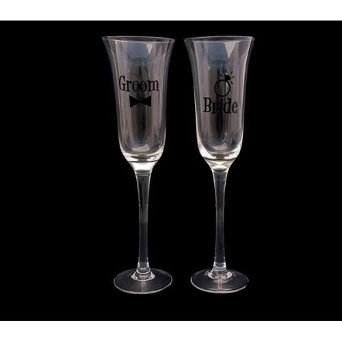 Toasting Wedding Glasses for Bride and groom glasses