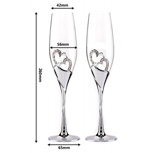 Wedding Toasting Glasses for hearts wedding glasses