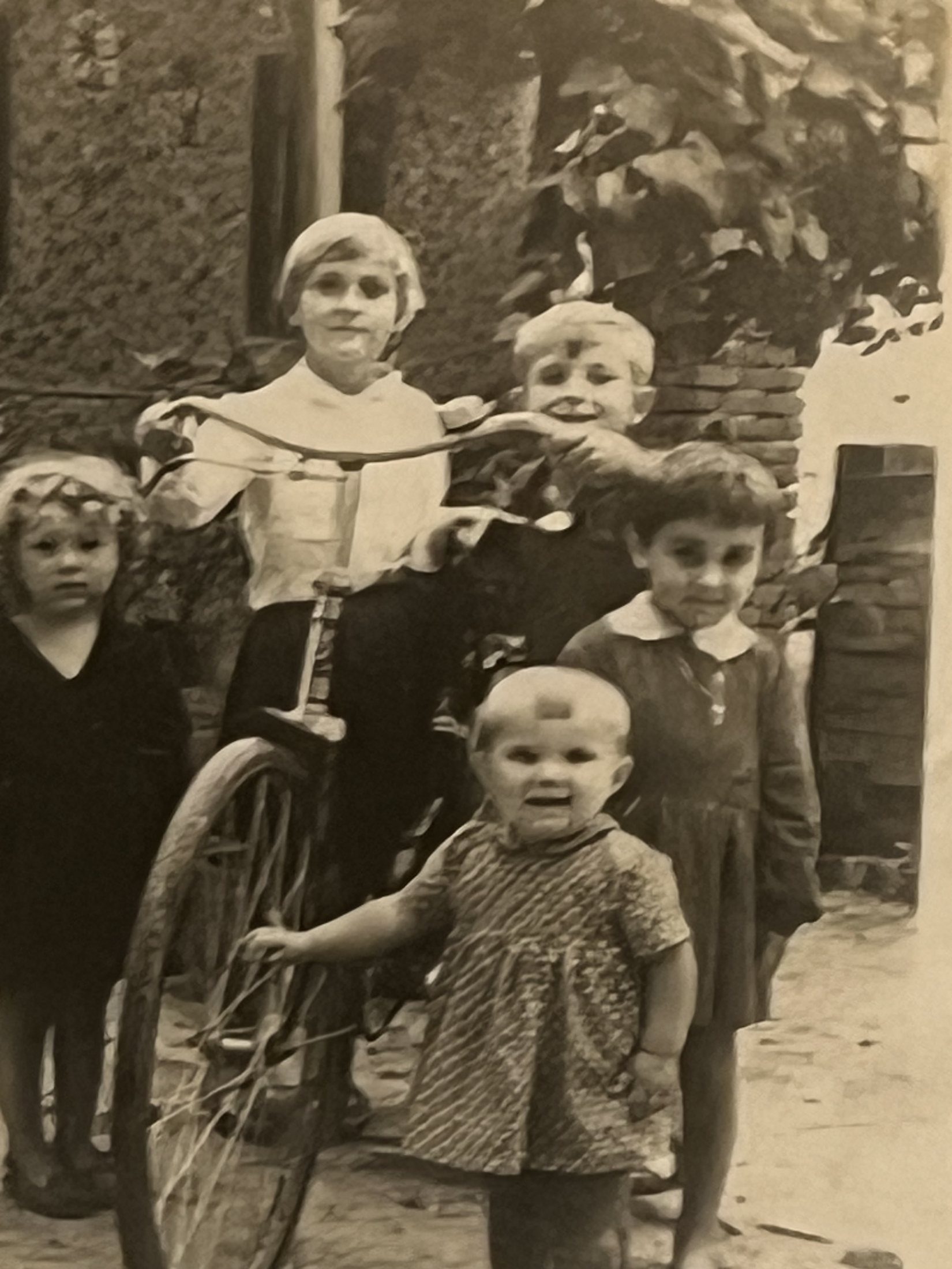 Archival childhood photo of Jelka in her Croatian village