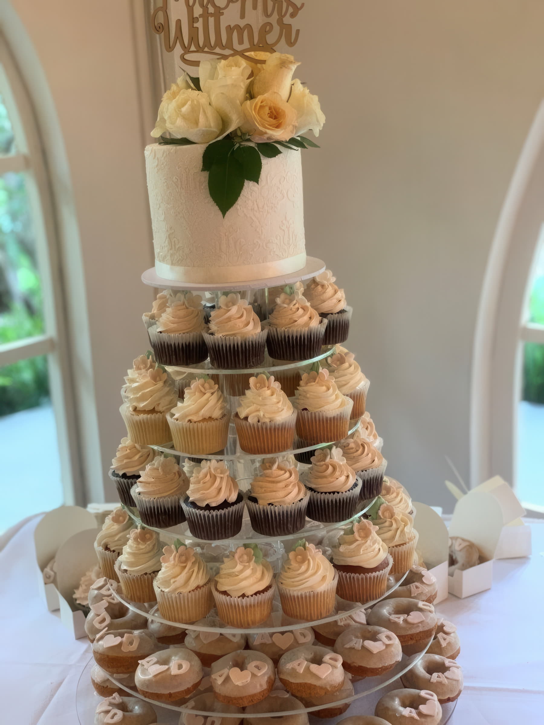 Cupcake tower and cake display