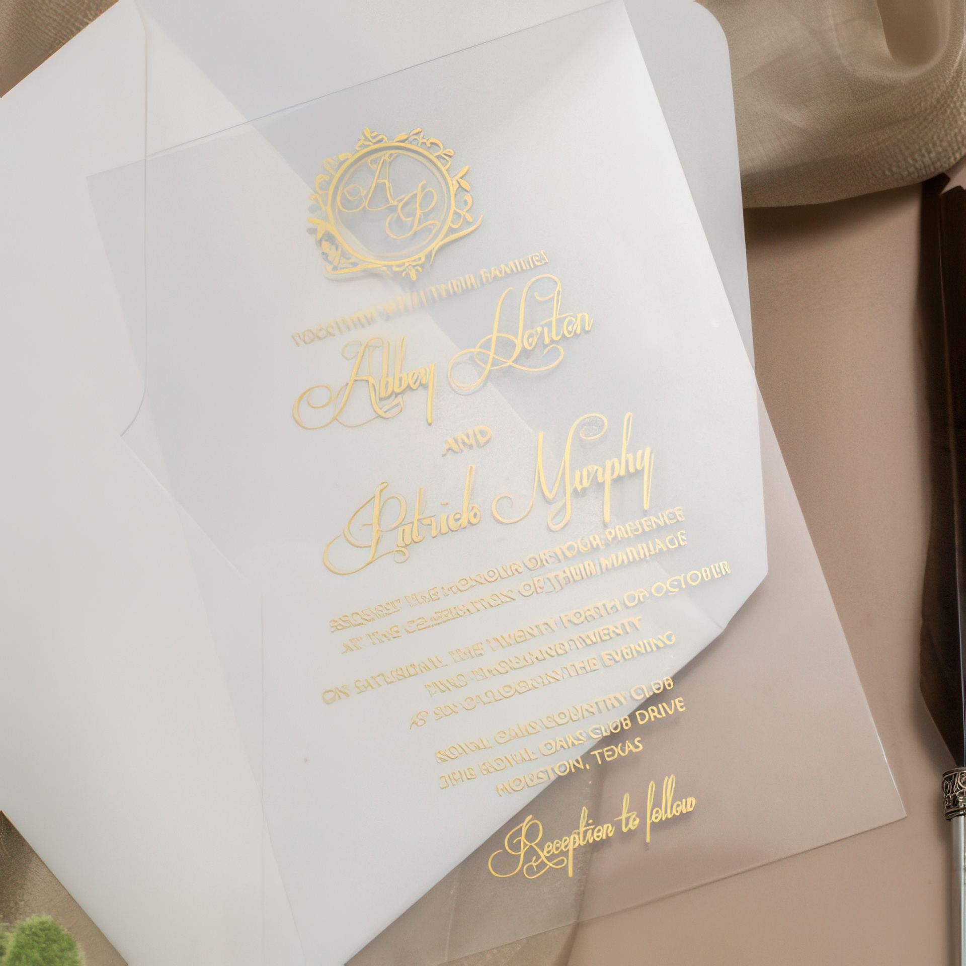 Acrylic invitation